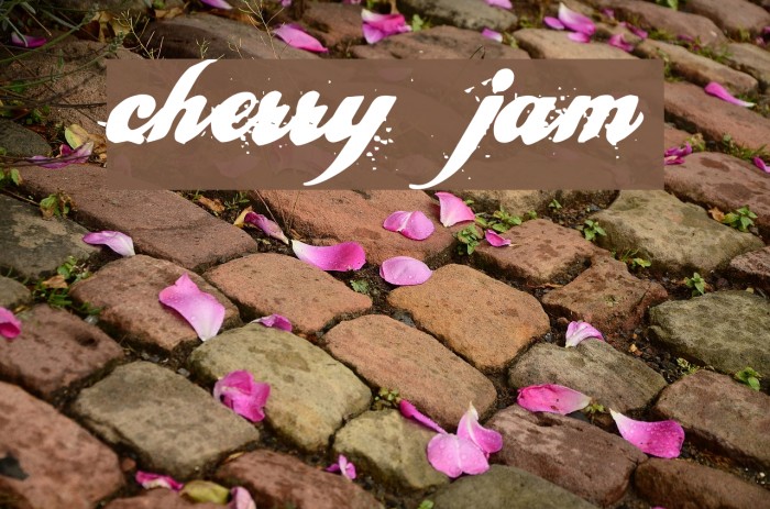 cherry jam Font examples