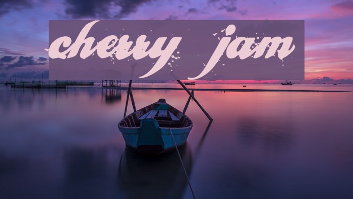 cherry jam Font examples