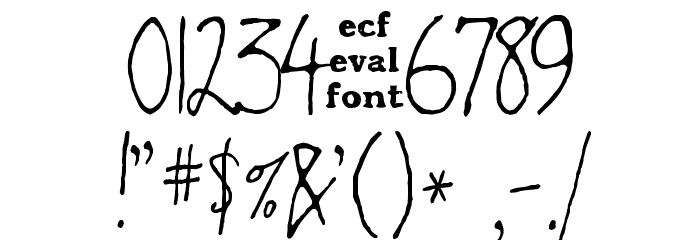 chester eval Font OTHER CHARS