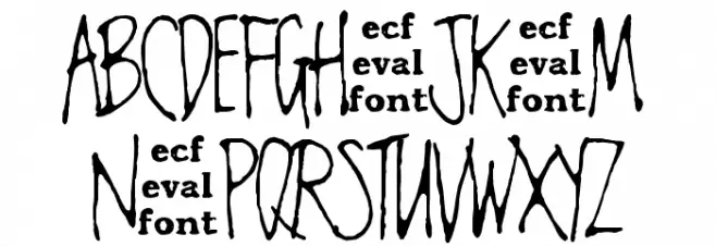 chester eval Schriftart Groß