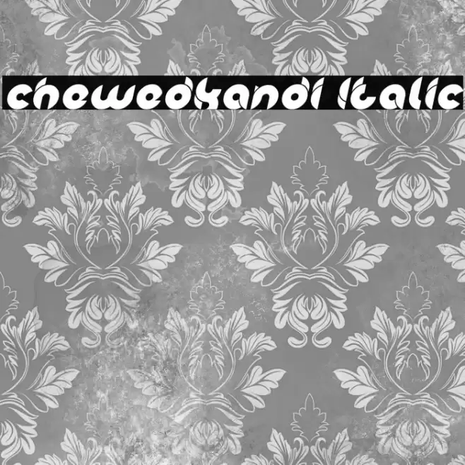 chewedkandi Italic Font examples