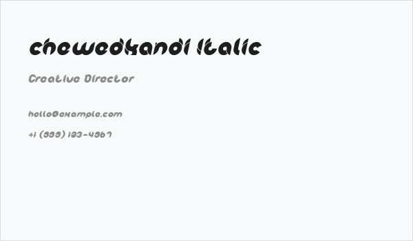 chewedkandi Italic Business Card