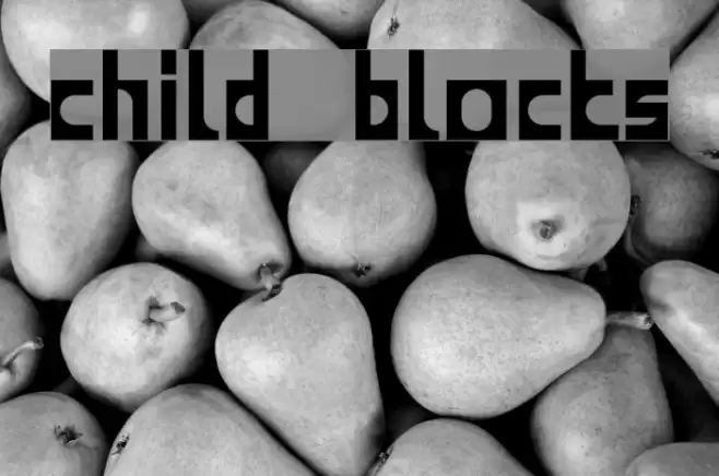 child blocks Font examples