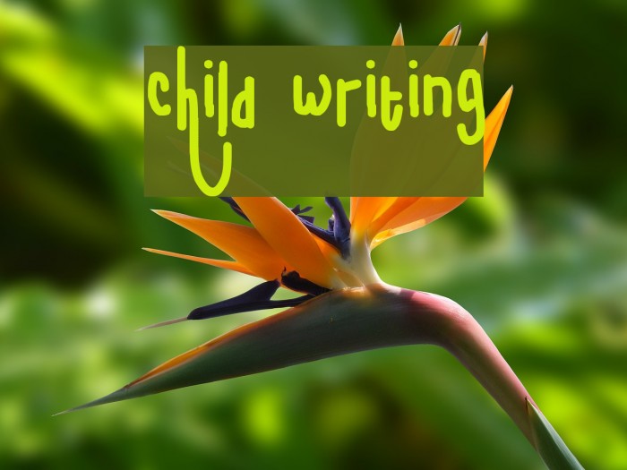 child writing Font examples