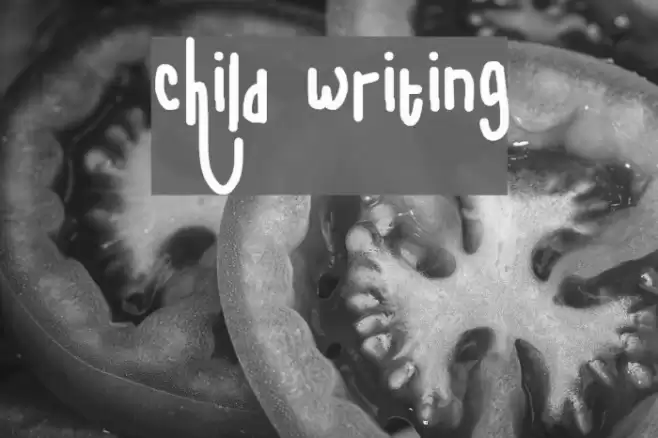 child writing Font examples
