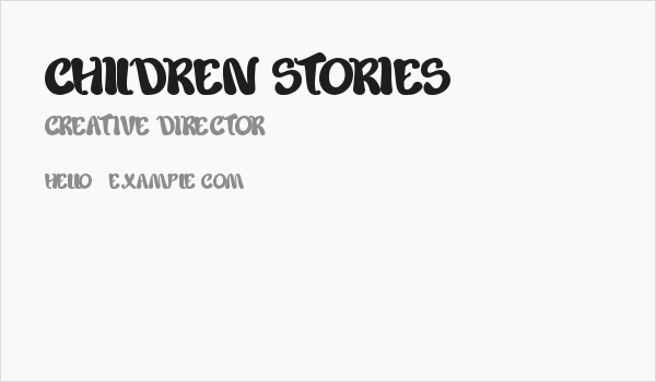 children stories Business Card