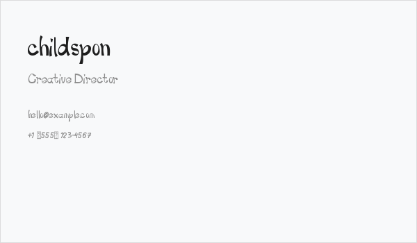 childspon Business Card