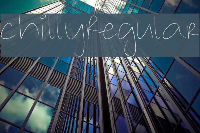 chillyRegular Font examples
