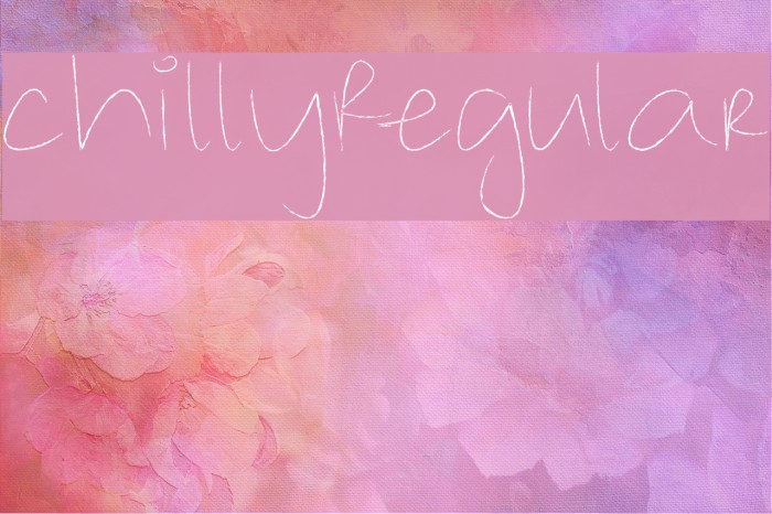 chillyRegular Font examples