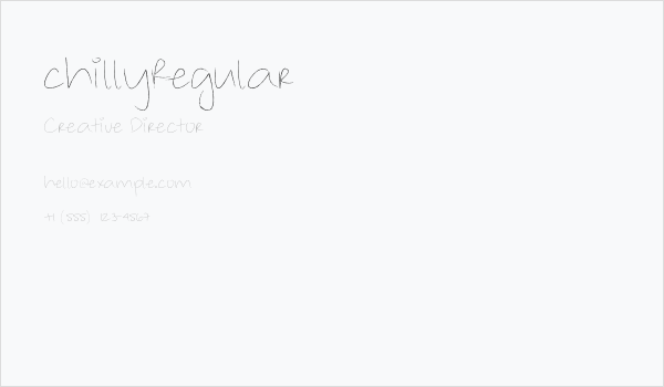 chillyRegular Business Card