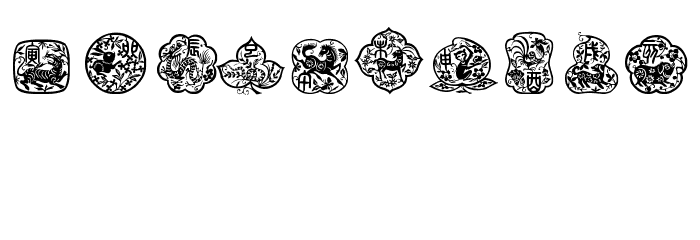 chinese zodiac tfb Font OTHER CHARS
