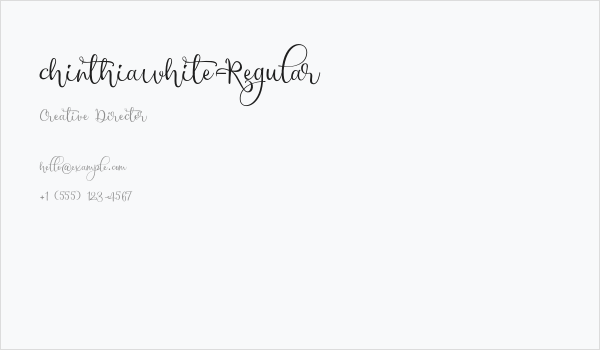 chinthiawhite-Regular Business Card