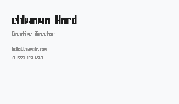 chiwawa Hard Business Card