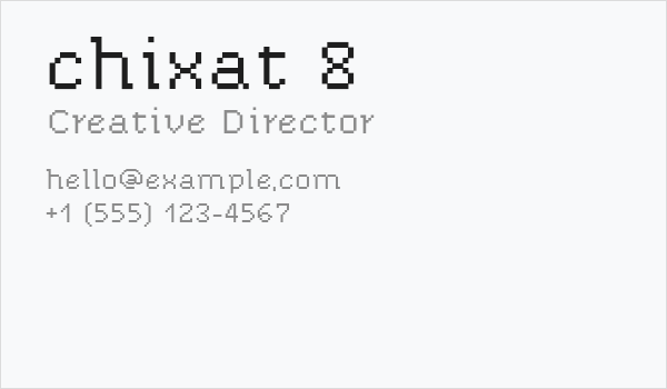 chixat 8 Business Card