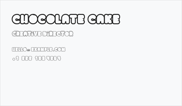 chocolate cake Business Card