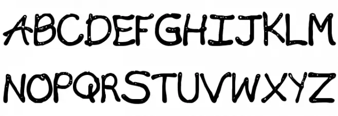 chocolate type bold spaced Schriftart Groß