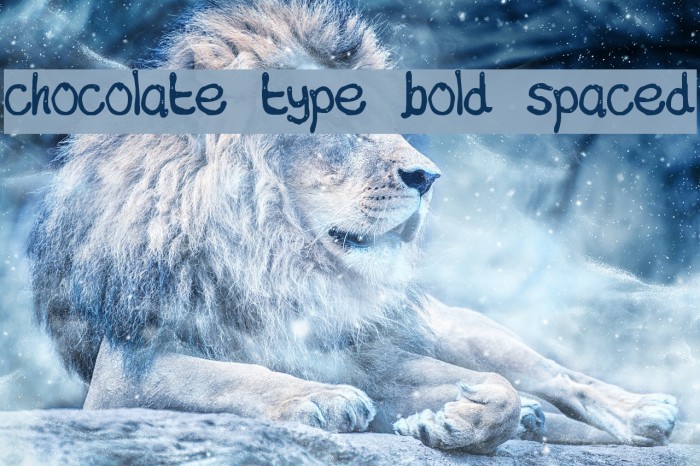 chocolate type bold spaced Font examples