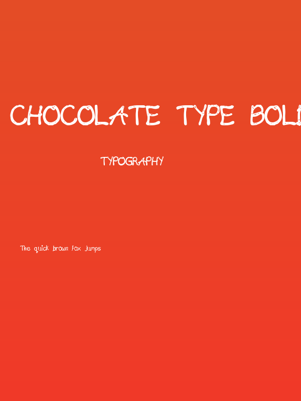 chocolate type bold spaced Poster