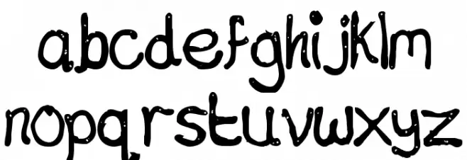 chocolate type bold spaced Font LOWERCASE