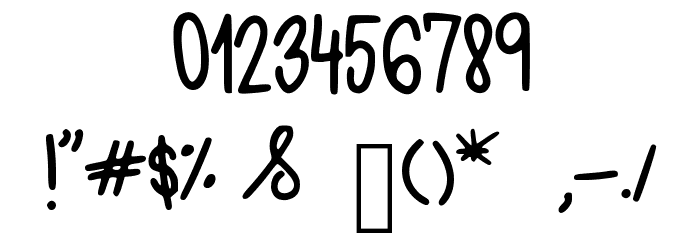 chokoshtroko Font OTHER CHARS