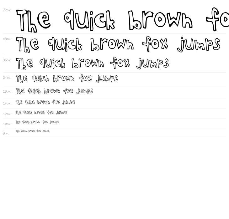 chopstickfont Waterfall