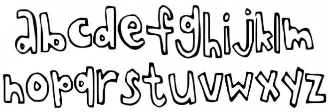 chopstickfont Caratteri MINUSCOLO