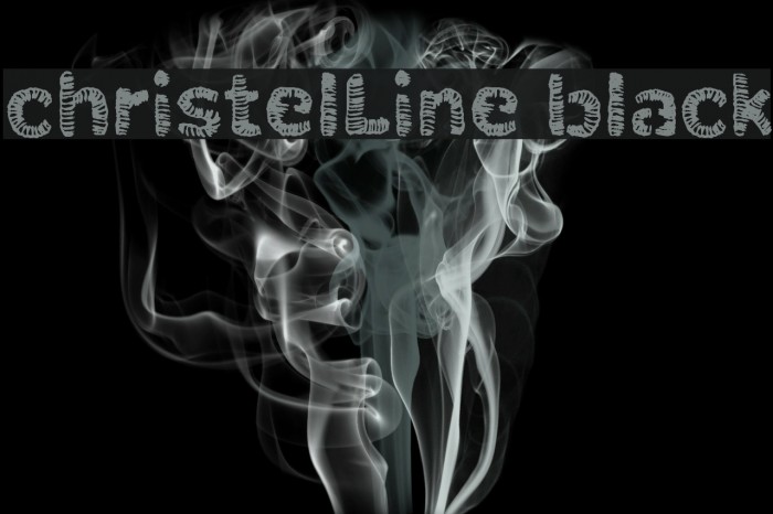 christelLine black フォント examples