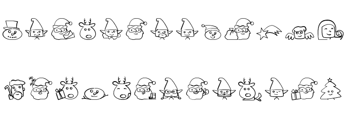 christmaspeopleding Font LOWERCASE