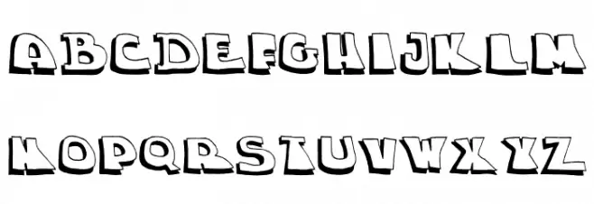 chuck-shadow Schriftart Groß
