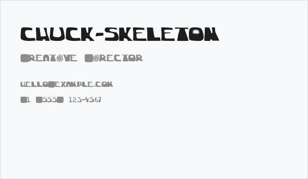chuck-skeleton Business Card