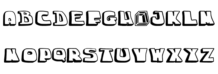 chuckablock Font LOWERCASE