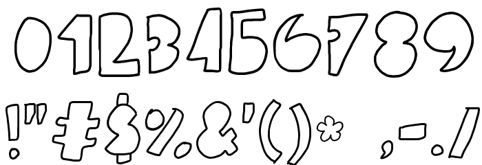 chunky blocks Font OTHER CHARS