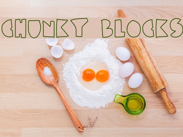 chunky blocks Font examples