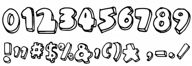 chunky Font OTHER CHARS