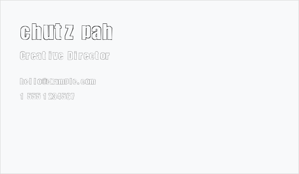 chutzpah Business Card