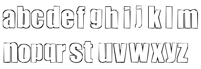 chutzpah Font LOWERCASE