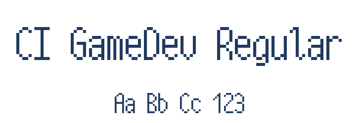 CI GameDev Regular Font Preview