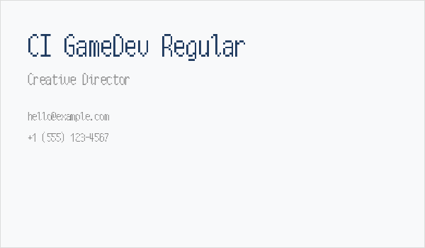 CI GameDev Regular Business Card