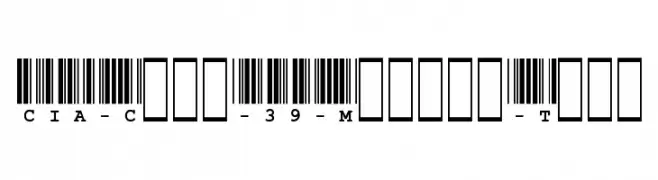 CIA-Code-39-Medium-Text  Frei Schriftart Herunterladen