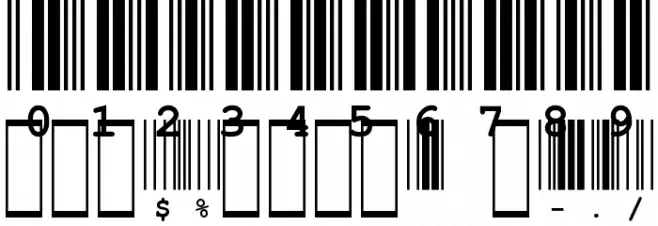 CIA-Code-39-Medium-Text Font OTHER CHARS