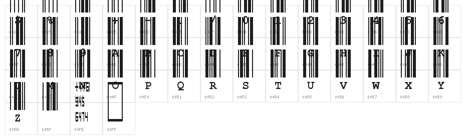 CIA-Code-39-Medium-Text Character Map