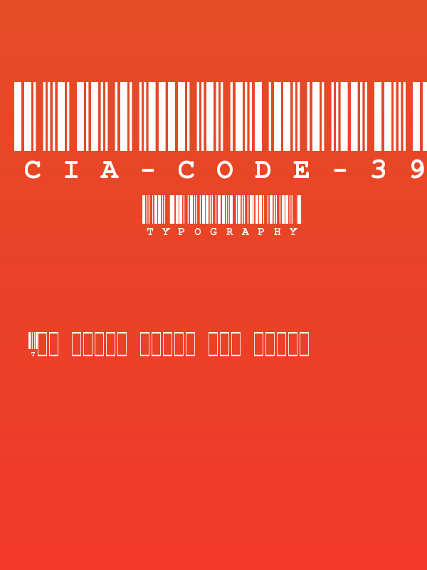 CIA-Code-39-Medium-Text Poster