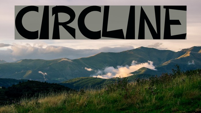 CIRCLINE Schriftart examples