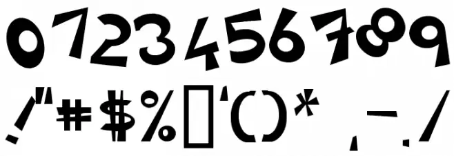 CIRCLINEcrazyjumped Bold フォント その他の文字