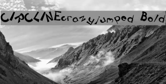 CIRCLINEcrazyjumped Bold フォント examples