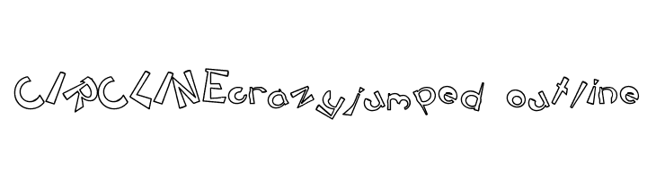 CIRCLINEcrazyjumped outline Font