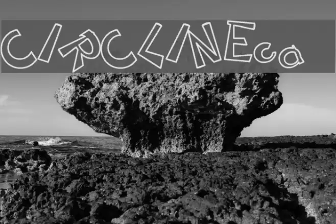 CIRCLINEcrazyjumped outline Schriftart examples