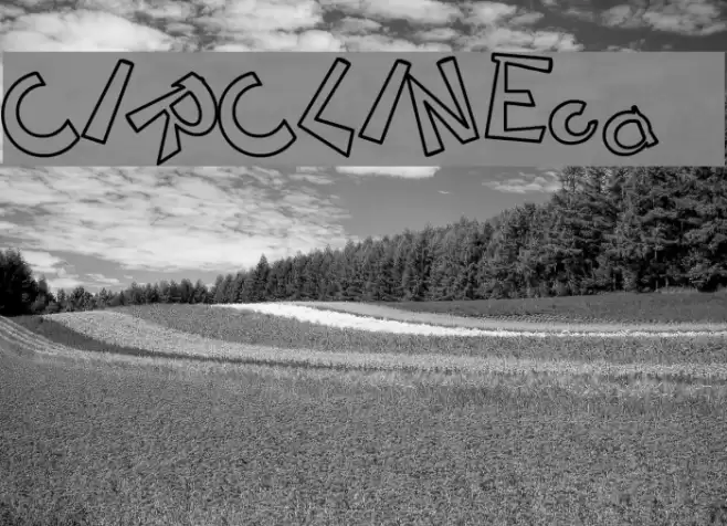 CIRCLINEcrazyjumped outline Schriftart examples