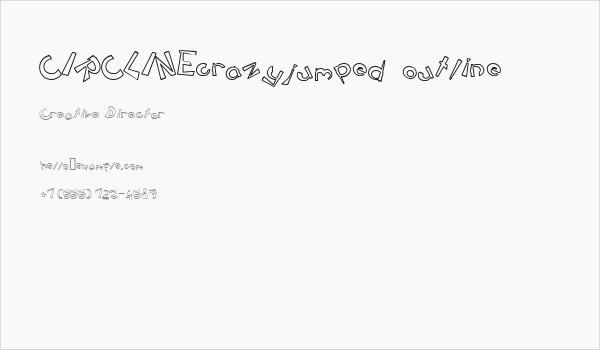 CIRCLINEcrazyjumped  outline Business Card