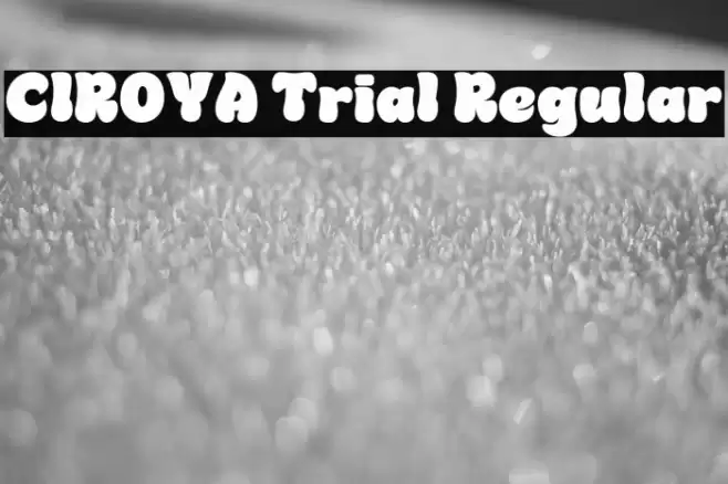 CIROYA Trial Regular フォント examples